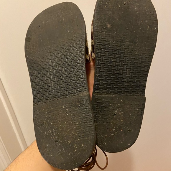 Brother Vellies Congo Flat in Brown / White Check - Picture 4 of 8